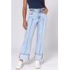 image:imageDEAR JOHN Holly Straight Leg Jeans for Women HighRise Cuffed Hem Full Length DenimLake Shore