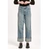 image:imageDEAR JOHN Holly Straight Leg Jeans for Women HighRise Cuffed Hem Full Length DenimPioneer Valley
