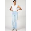 image:imageDEAR JOHN Micah Womens Wide Leg Jeans Mid Rise Comfortable Stretch Raw HemMisty Cloud