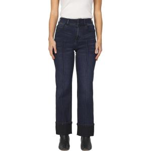image:imageDEAR JOHN Holly Straight Leg Jeans for Women HighRise Cuffed Hem Full Length DenimCallaway