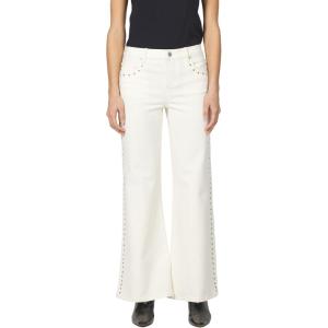 image:imageDEAR JOHN Micah Womens Wide Leg Jeans Mid Rise Comfortable Stretch Raw HemWheat