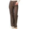 image:imageDEAR JOHN Fiona Womens Pants Wide Leg High Rise Full Length Inseam Clean Finished HemToasted Coconut Vegan Leather