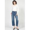 image:imageDEAR JOHN Lasso Womens Barrel Leg Jeans High Rise Comfort Stretch Classic DenimBlue Mix