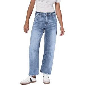 image:imageDEAR JOHN Lasso Womens Barrel Leg Jeans High Rise Comfort Stretch Classic DenimWestern Hue