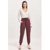 image:imageDEAR JOHN Dahlia High Rise Ankle Jogger PantsPlum Berry