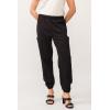 image:imageDEAR JOHN Kimberly Handmade Macrame Detail Jogger Womens PantsBlack