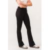 image:imageDEAR JOHN Lauren Women Flare Pants Mid Rise Clean HemBlack