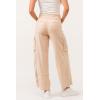 image:imageDEAR JOHN Marvey Women s Pant Colored High Rise Wide Leg Ankle Inseam Pants for WomenPeach Flash Linen