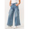 image:imageDEAR JOHN Marvey Women s Pant Colored High Rise Wide Leg Ankle Inseam Pants for WomenWinetop Chambray