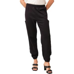 image:imageDEAR JOHN Kimberly Handmade Macrame Detail Jogger Womens PantsBlack