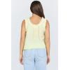 image:imageDEAR JOHN Ada Womens Top Scoop Neck Sleeveless Button Front Relaxed FitWax Yellow