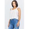 image:imageDEAR JOHN Ada Womens Top Scoop Neck Sleeveless Button Front Relaxed FitWhite