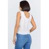 image:imageDEAR JOHN Ada Womens Top Scoop Neck Sleeveless Button Front Relaxed FitWhite