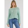 image:imageDEAR JOHN Adela Scoop Neck Long Sleeve Sweater Top for Women Relaxed Fit Open Knit Lightweight Everyday LayerHemlock