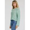 image:imageDEAR JOHN Adela Scoop Neck Long Sleeve Sweater Top for Women Relaxed Fit Open Knit Lightweight Everyday LayerHemlock