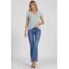 image:imageDEAR JOHN Aisha V Neck Short Sleeve Jersey Top for WomenMilky Blue