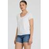 image:imageDEAR JOHN Aisha V Neck Short Sleeve Jersey Top for WomenWhite