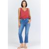 image:imageDEAR JOHN Alexi Womens Top V Neck Sleeveless Relaxed Fit Bubble HemSalsa