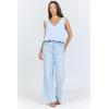 image:imageDEAR JOHN Alexi Womens Top V Neck Sleeveless Relaxed Fit Bubble HemSkyway
