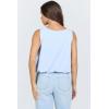 image:imageDEAR JOHN Alexi Womens Top V Neck Sleeveless Relaxed Fit Bubble HemSkyway