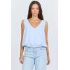 image:imageDEAR JOHN Alexi Womens Top V Neck Sleeveless Relaxed Fit Bubble HemSkyway