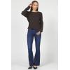 image:imageDEAR JOHN Ania Top Womens Slim Fit Thermal Crew Neck Long Sleeve Waffle Knit TopChocolate Torte