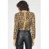 image:imageDEAR JOHN Ania Top Womens Slim Fit Thermal Crew Neck Long Sleeve Waffle Knit TopLeopard