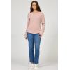 image:imageDEAR JOHN Ania Top Womens Slim Fit Thermal Crew Neck Long Sleeve Waffle Knit TopPink Clay