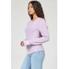 image:imageDEAR JOHN Ania Top Womens Slim Fit Thermal Crew Neck Long Sleeve Waffle Knit TopPurple Haze
