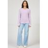 image:imageDEAR JOHN Ania Top Womens Slim Fit Thermal Crew Neck Long Sleeve Waffle Knit TopPurple Haze
