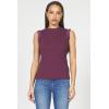 image:imageDEAR JOHN Bridget Sleeveless Ruffle Top Womens Knit Crew NeckFig