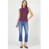 image:imageDEAR JOHN Bridget Sleeveless Ruffle Top Womens Knit Crew NeckFig