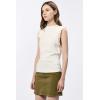 image:imageDEAR JOHN Bridget Sleeveless Ruffle Top Womens Knit Crew NeckWhite