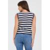 image:imageDEAR JOHN Celia VNeck Sleeveless Knit Top for WomenBlack Iris Stripe