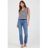 image:imageDEAR JOHN Celia VNeck Sleeveless Knit Top for WomenBlack Iris Stripe
