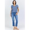 image:imageDEAR JOHN Chaya Womens Top V Neck Short Sleeve Relaxed FitBlue Steel