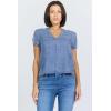 image:imageDEAR JOHN Chaya Womens Top V Neck Short Sleeve Relaxed FitBlue Steel