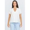 image:imageDEAR JOHN Chaya Womens Top V Neck Short Sleeve Relaxed FitOffwhite