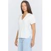 image:imageDEAR JOHN Chaya Womens Top V Neck Short Sleeve Relaxed FitOffwhite