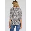 image:imageDEAR JOHN Costa Top Womens Woven V Neck Raglan Three Quarter Sleeve with Floral PrintBlack Pansey