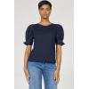 image:imageDEAR JOHN Dani Womens Puff Sleeve Top ShirtBlack Iris