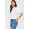 image:imageDEAR JOHN Dani Womens Puff Sleeve Top ShirtEgret