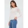 image:imageDEAR JOHN Edina Crew Neck Long Sleeve Sweater Top for WomenOffwhite