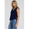 image:imageDEAR JOHN Esha V Neck Sleeveless Sweater Top for WomenBlack Iris