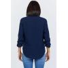 image:imageDEAR JOHN Gaia Poplin Classic Collared Buttonup Long Sleeve Womens ShirtBlack Iris