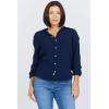 image:imageDEAR JOHN Gaia Poplin Classic Collared Buttonup Long Sleeve Womens ShirtBlack Iris