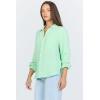 image:imageDEAR JOHN Gaia Poplin Classic Collared Buttonup Long Sleeve Womens ShirtHemlock