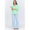 image:imageDEAR JOHN Gaia Poplin Classic Collared Buttonup Long Sleeve Womens ShirtHemlock