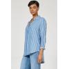 image:imageDEAR JOHN Galina Novelty ButttonDown Long Sleeve Womens ShirtImperial Blue