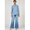 image:imageDEAR JOHN Galina Novelty ButttonDown Long Sleeve Womens ShirtImperial Blue